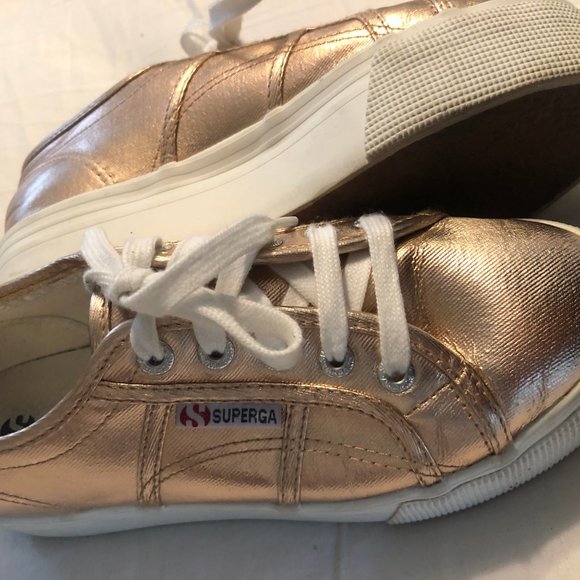 Superga Women's Rose Gold Platform Sneaker - Picture 3 of 4